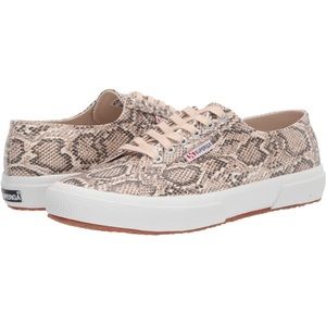 NWT Superga Beige Snake Print Sneakers